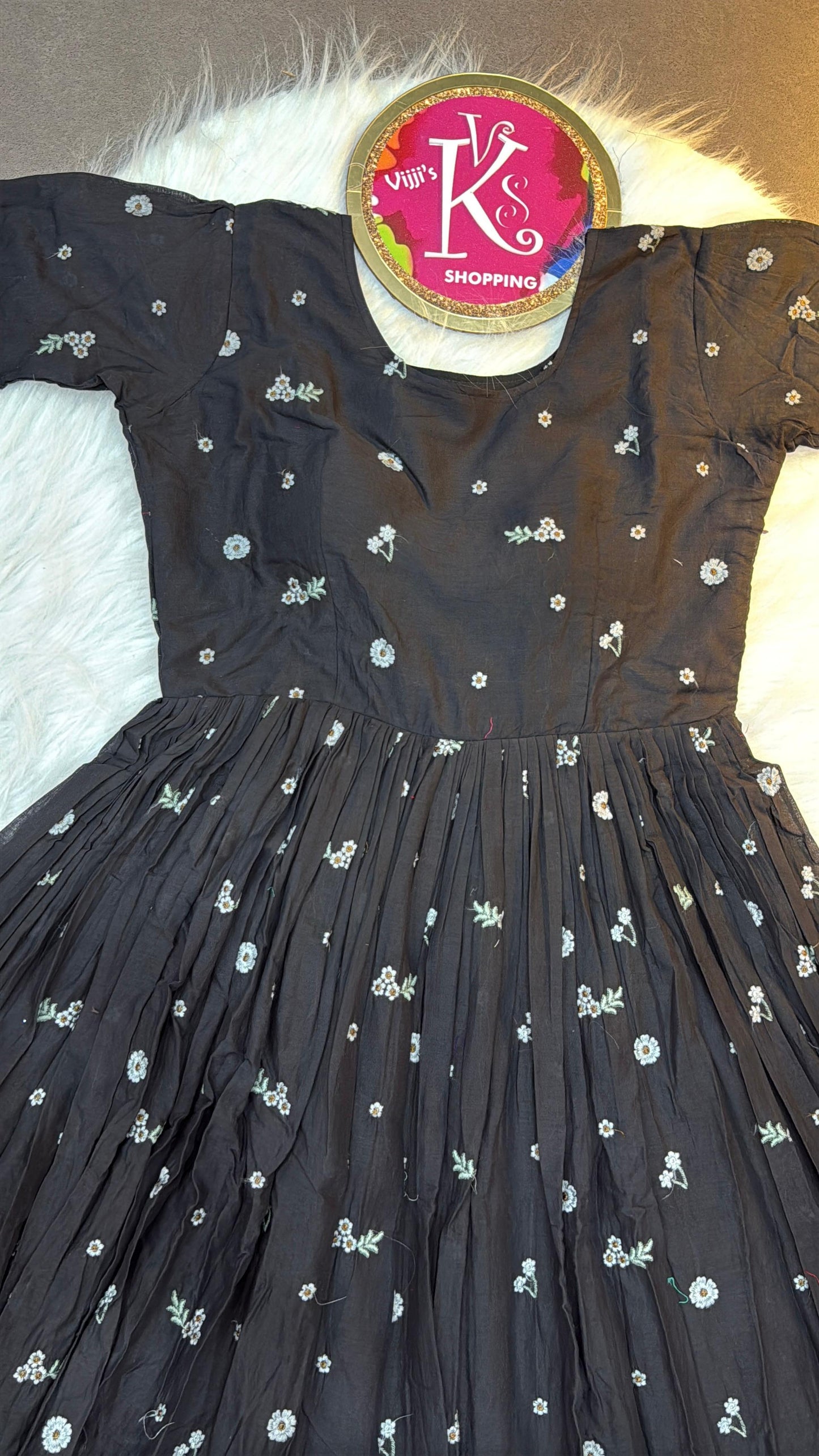 Pure mull Chanderi cotton cafe gowns