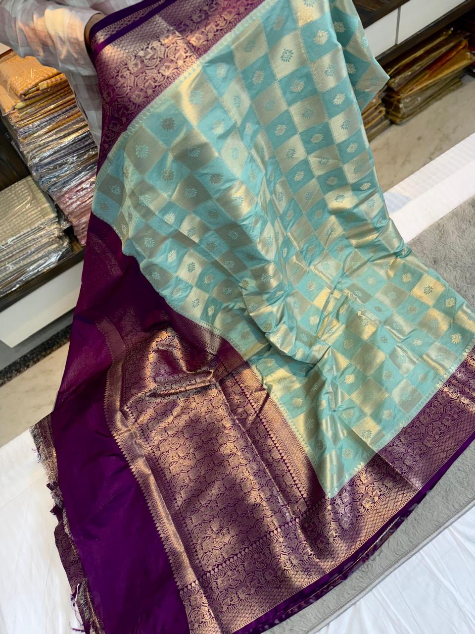 Dupion Pure vintage vibe pattu saree