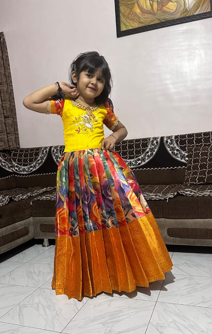 Kids Kanjivaram Silk Festive Gown