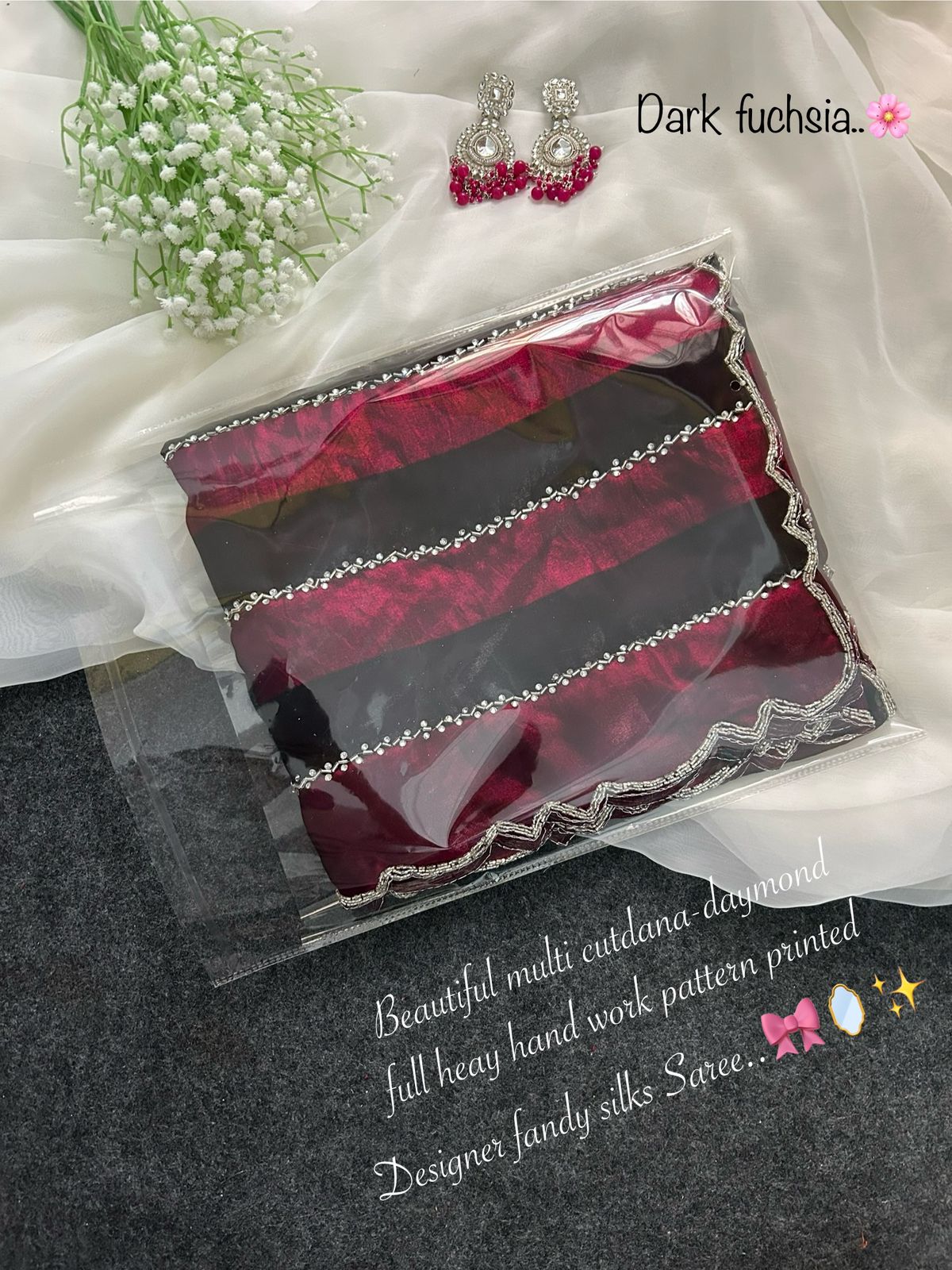 Trendy Cutdana Raymond work trendy duel colour saree