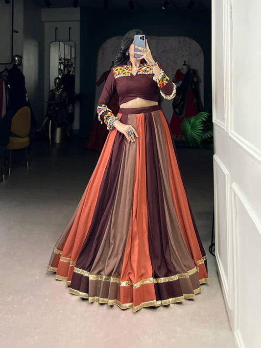 Navratri vibes, traditional pride, and a lehenga that speaks for itself!🤎✨
