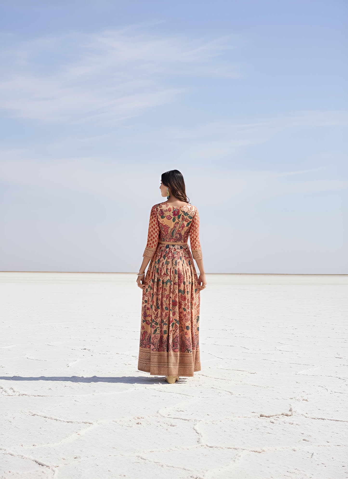 Kalamkari Print Anarkali Gowns