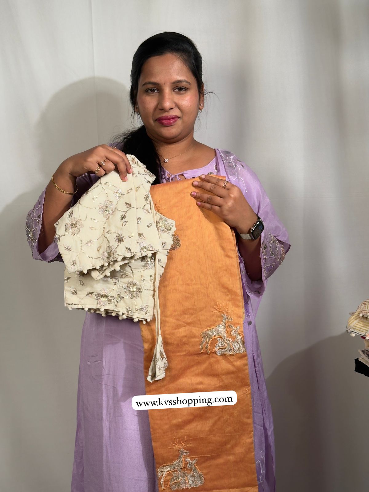 Summer special Chanderi saree with stitched blouses