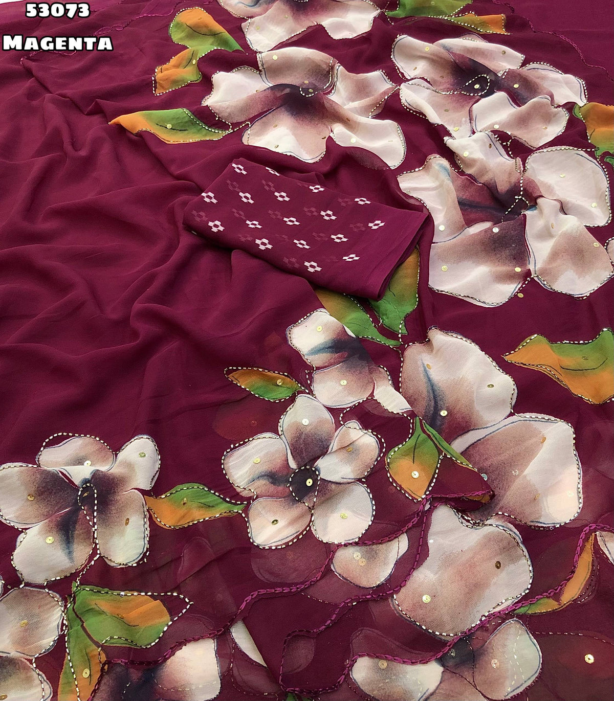 Trending soft weightless chiffon floral sarees