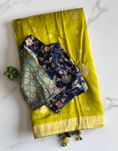 Banarasi Pattu luxe saree with stitched Blouse
