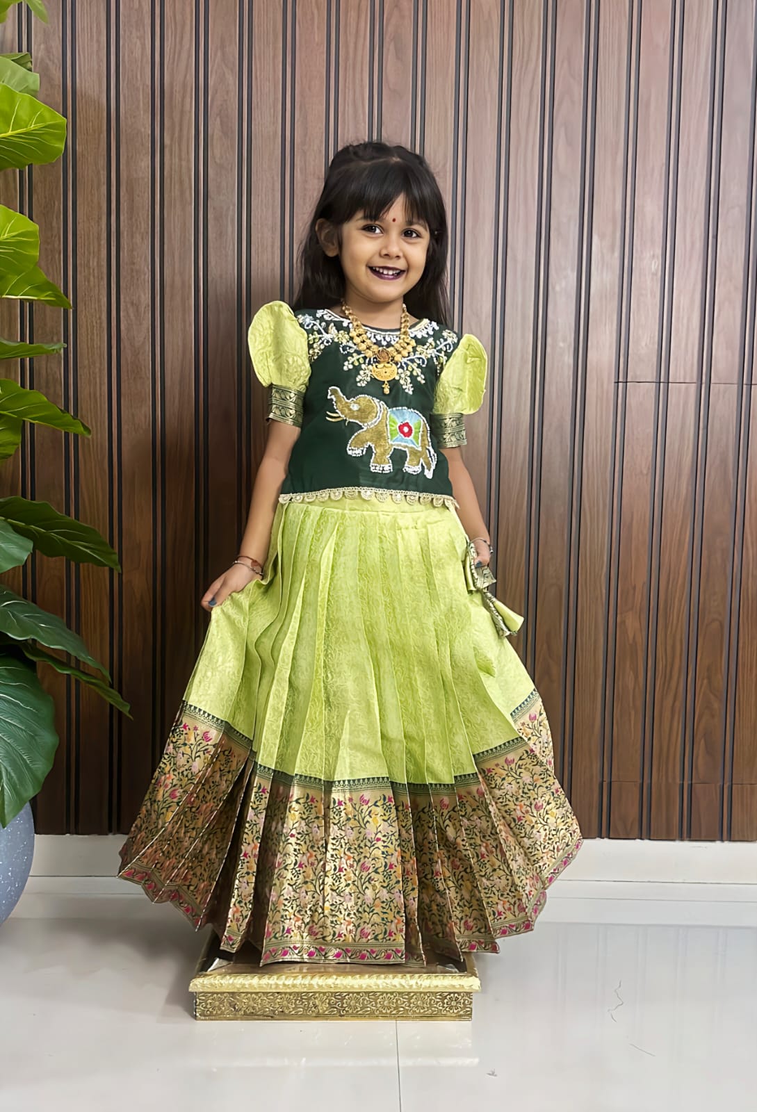 Kids cute weaving zari paithani embroidered sets