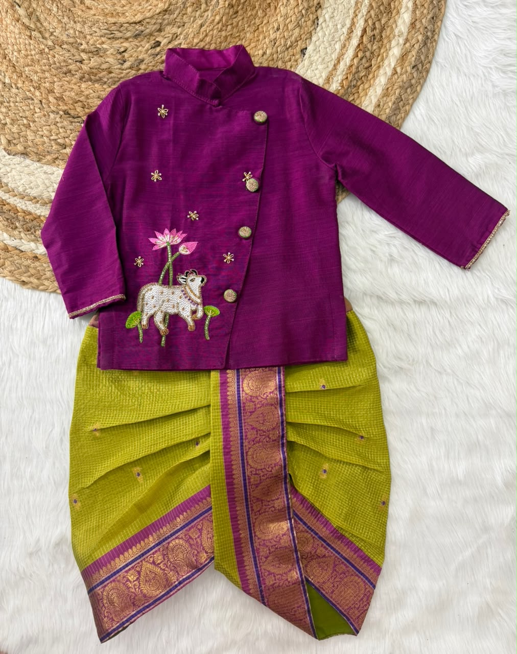 Baby girl cute set with brother kurta set combo