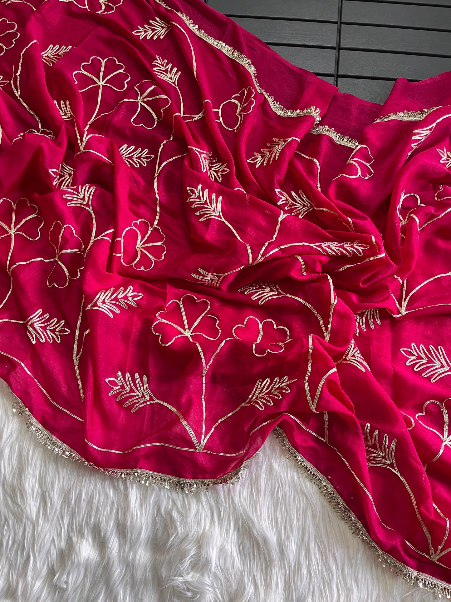Budget Georgette gota work sarees