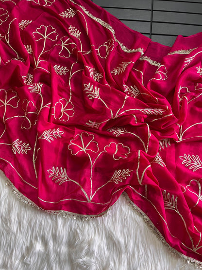 Budget Georgette gota work sarees