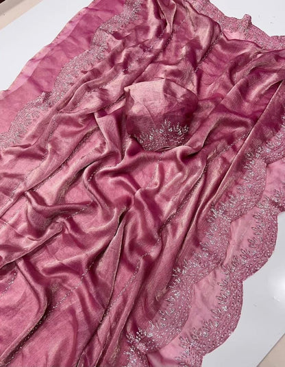 Chiffon work saree