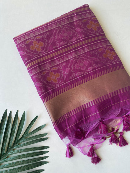 Tussar Patola ikkat budget saree