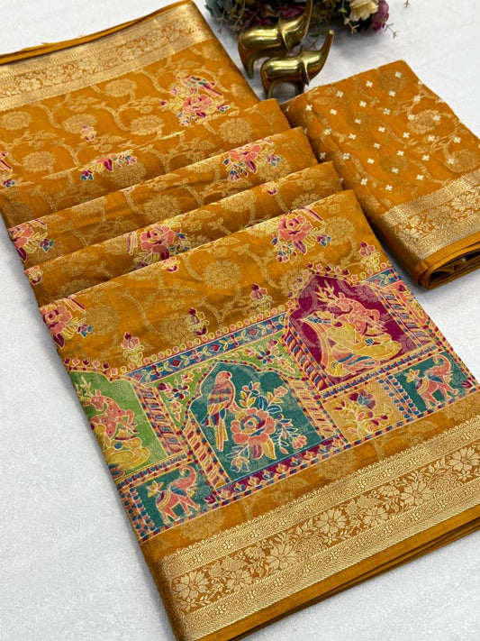Beautiful kalamkari print saree
