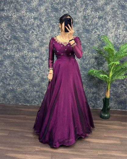 Rangoli classic work gowns