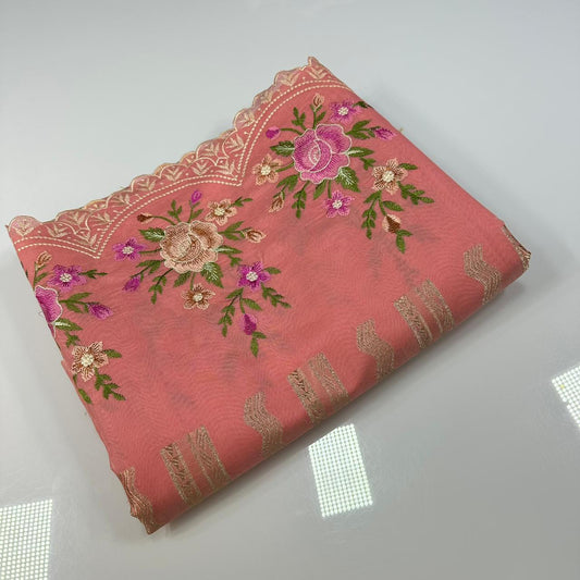 Premium embroidery work classic saree