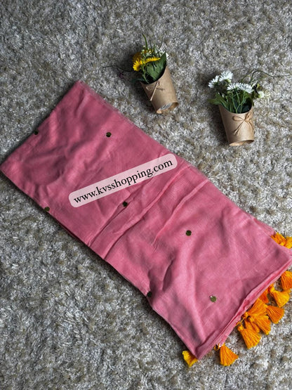 Rashmi Mul cotton trending saree with tassels