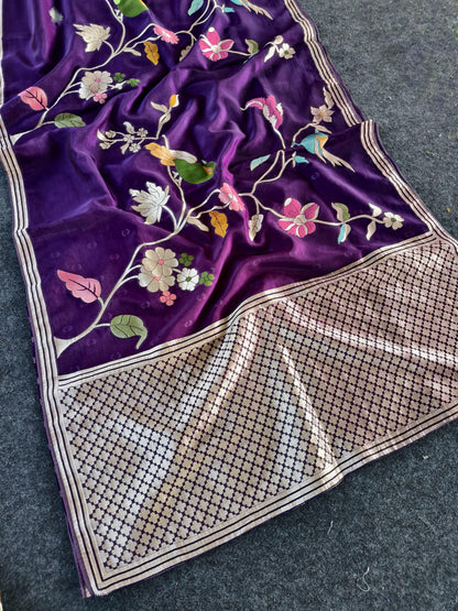 Paper silk Vintage vibe paper silk saree