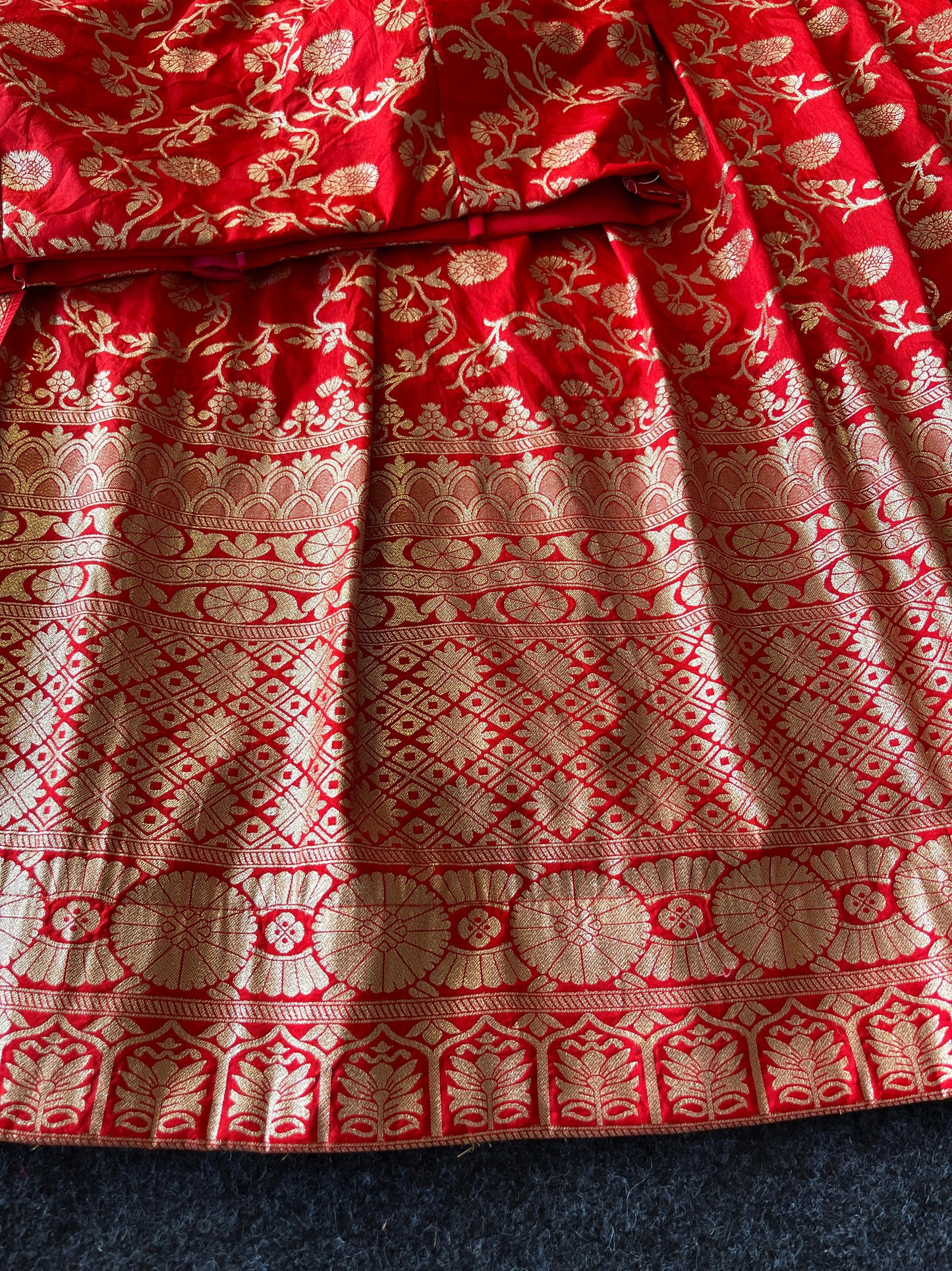 Pattu style south Indian festival lehenga for Ugadi