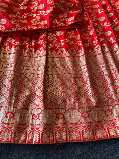 Pattu style south Indian festival lehenga for Ugadi