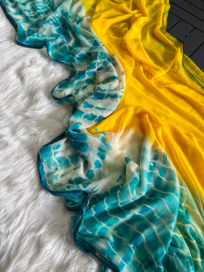 Budget georgette printed sarees