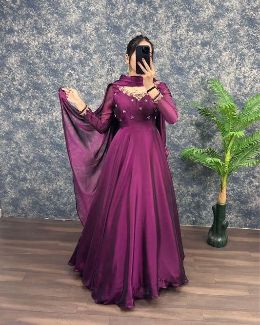 Rangoli classic work gowns