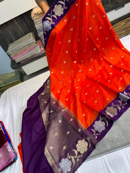 Banarasi Dupion Soft silk Sarees wilt alfi Butta budget sarees