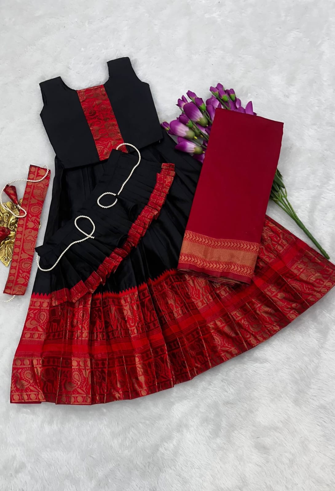 Kids 3 in one model cute gown sets
