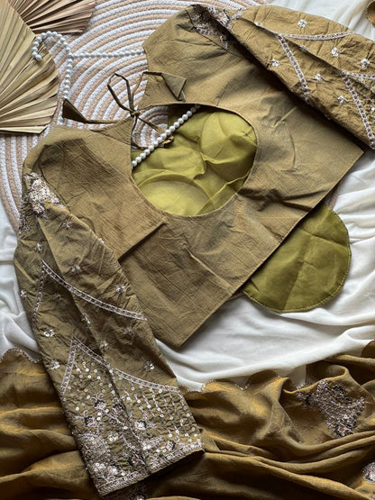 Sana Pro Silk with Masterpiece Coding Work with stitched blouse