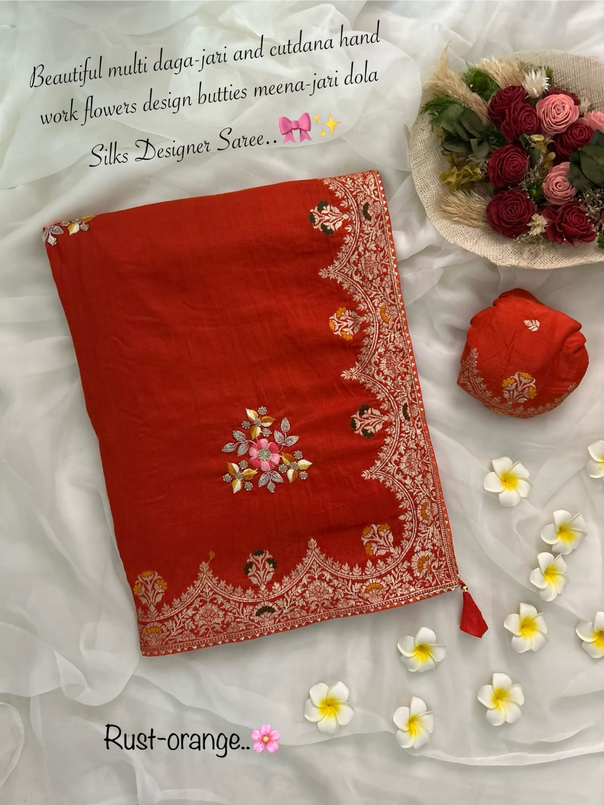 Budget cutdana hand work silk sarees