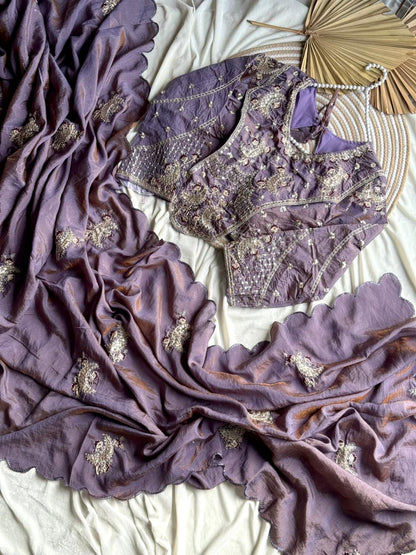 Sana Pro Silk with Masterpiece Coding Work with stitched blouse