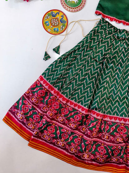 Patola silk blend cute kids skirts