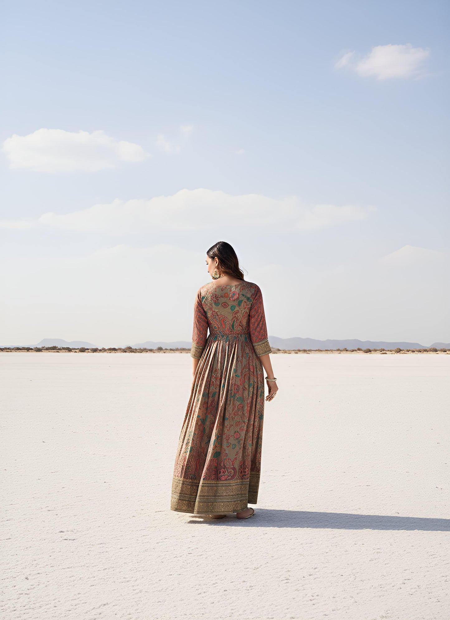 Kalamkari Print Anarkali Gowns