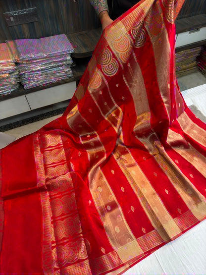 Banarasi raw mango soft silk saree