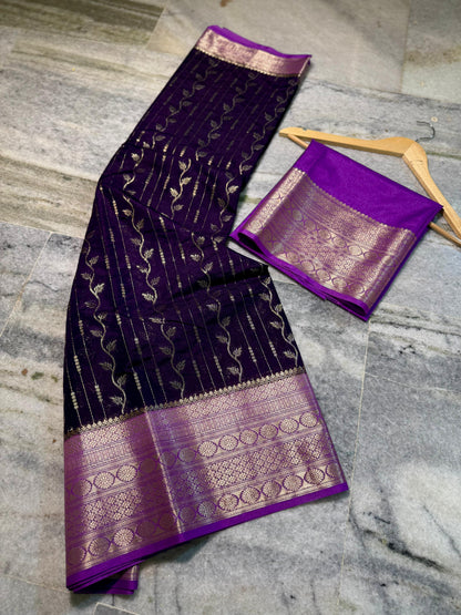 Budget Banarasi Handlooms’s semi chinya silk  sarees