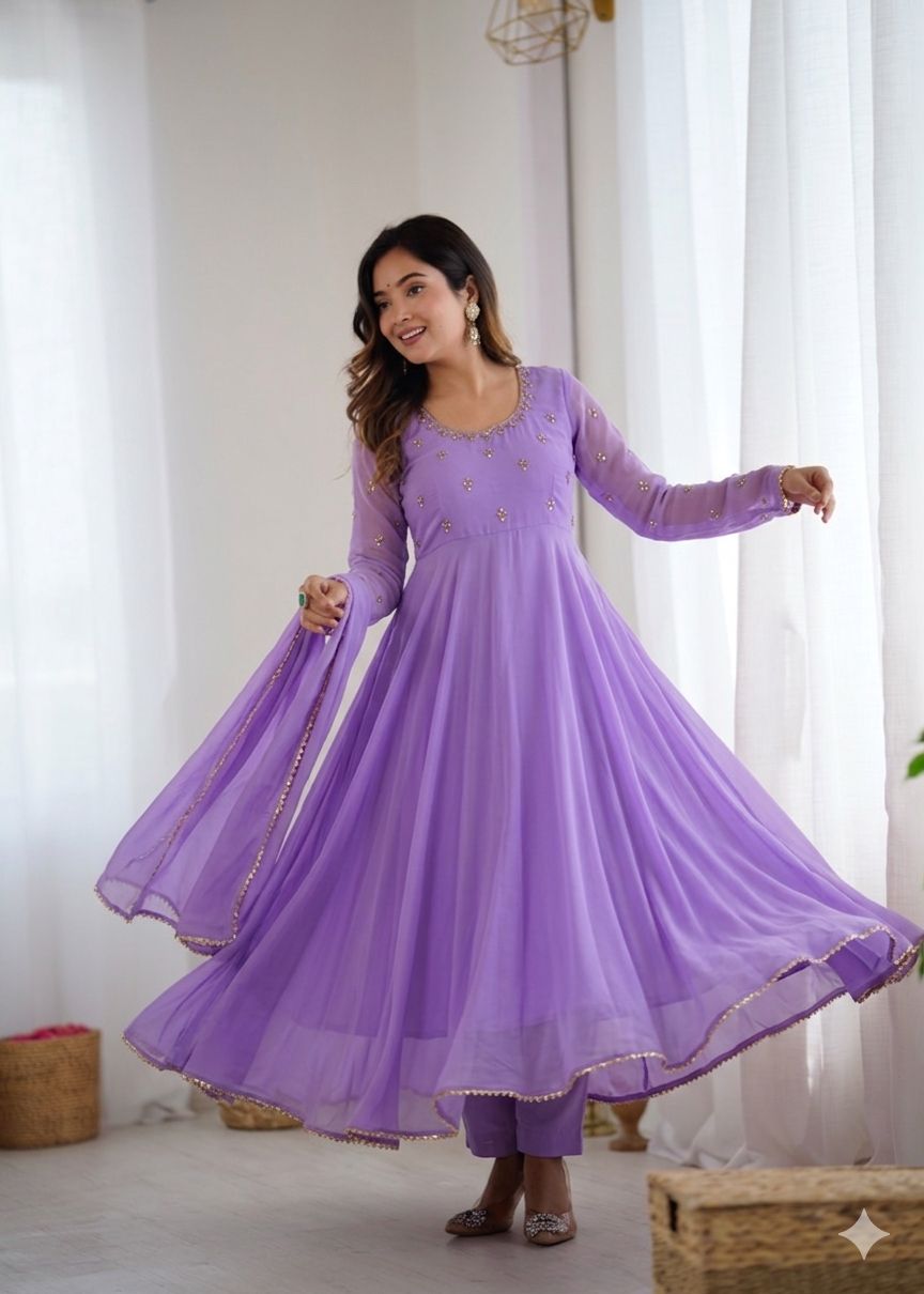 Georgette Anarakali  gown sets