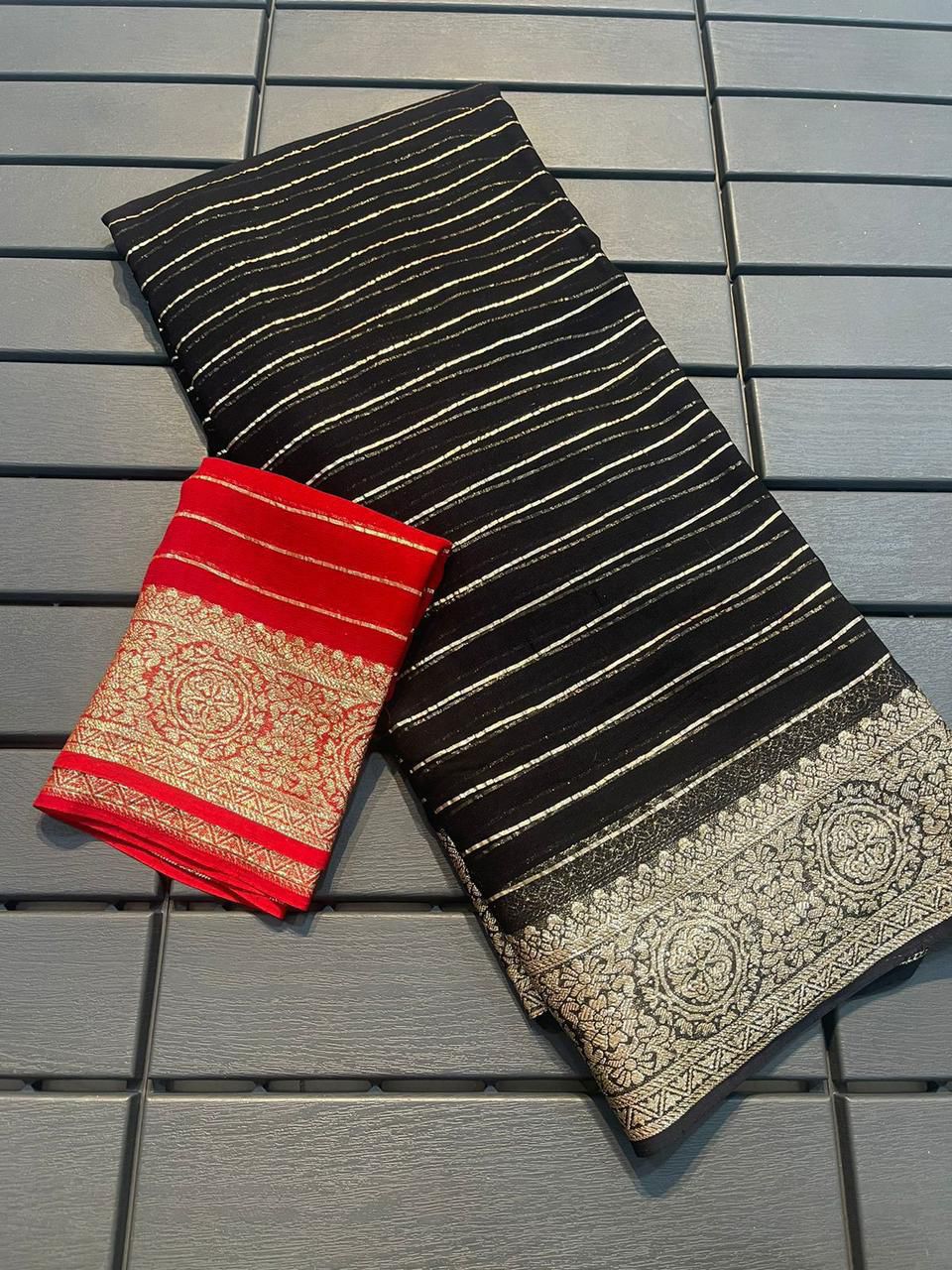 Budget Georgette Desginer lines sarees