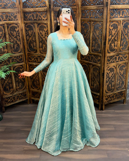 South Salsa Silk Gown with Dupatta