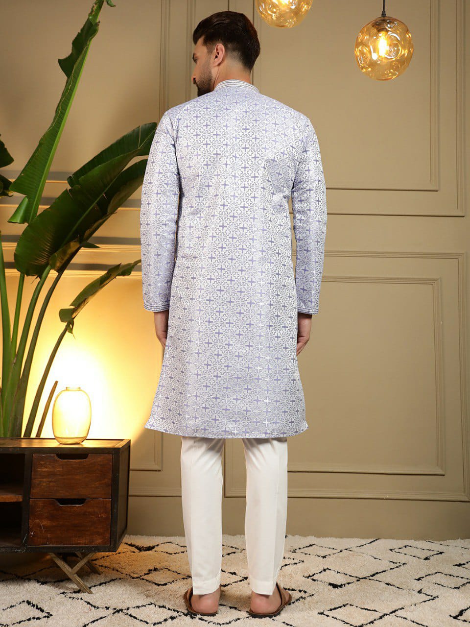 Semi Party wear gents kurta with paijama sets