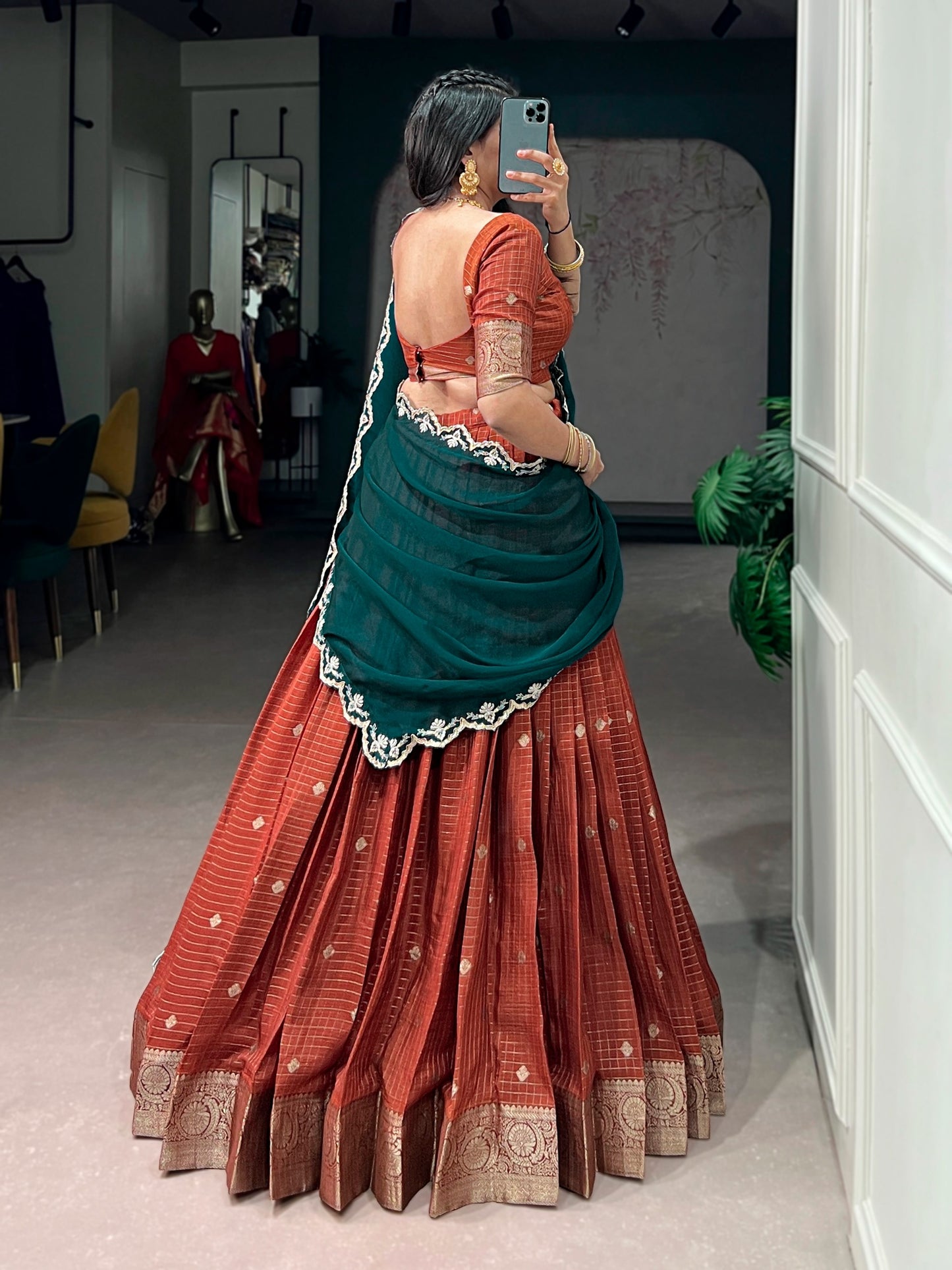 Chinon checks tradition lehenga sets