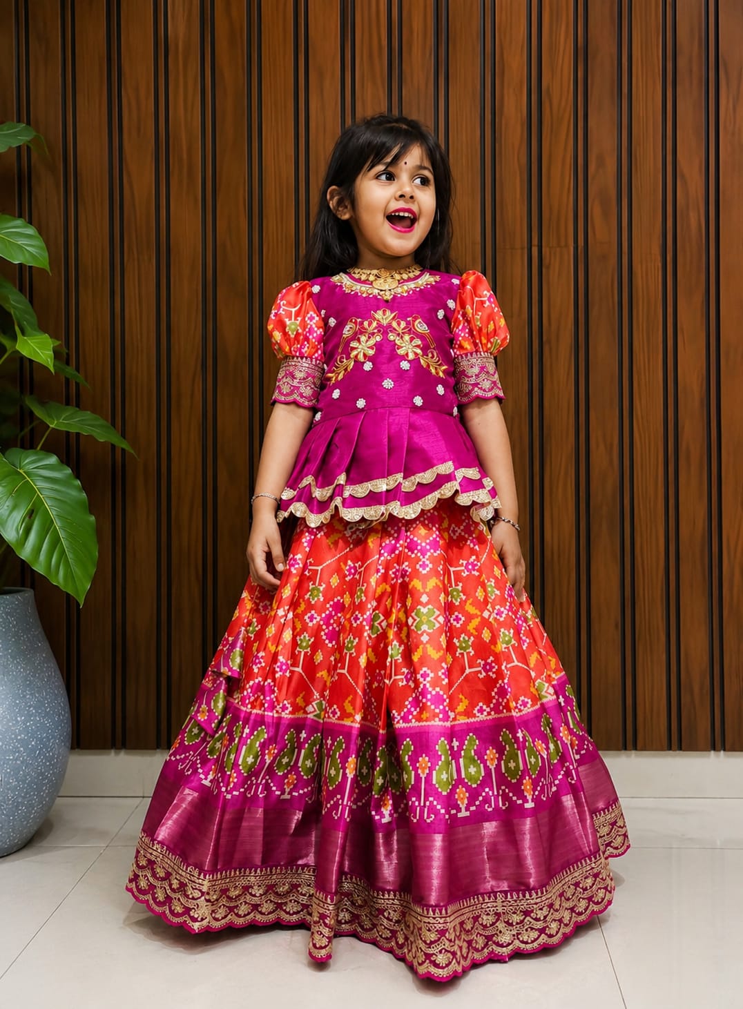 Kids ikkat style cute wear sets