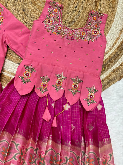 Pure maggam Sankranthi special  kids boys and girl festival sets