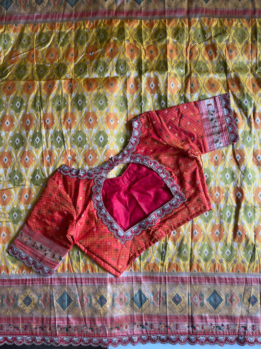 Banarasi pattu saree with stiched blouse