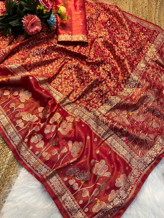 Soft Banarasi’s Katan tisuue silk classic sarees