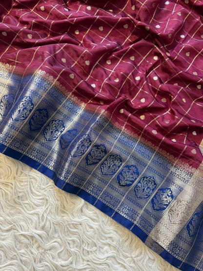 Vintage  traditional style butter silk Banarasi’s silk saree