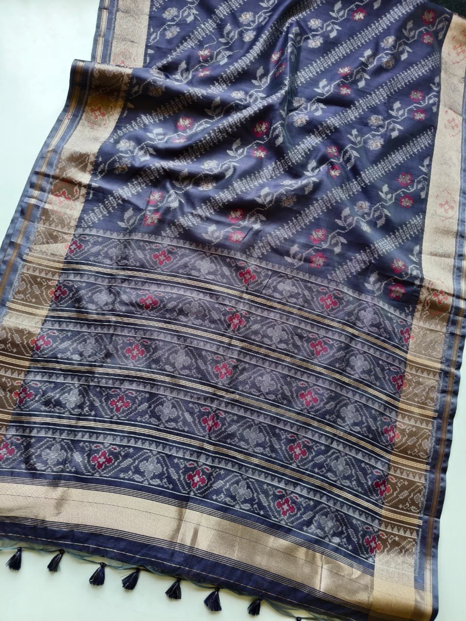 Tussar Patola ikkat budget saree