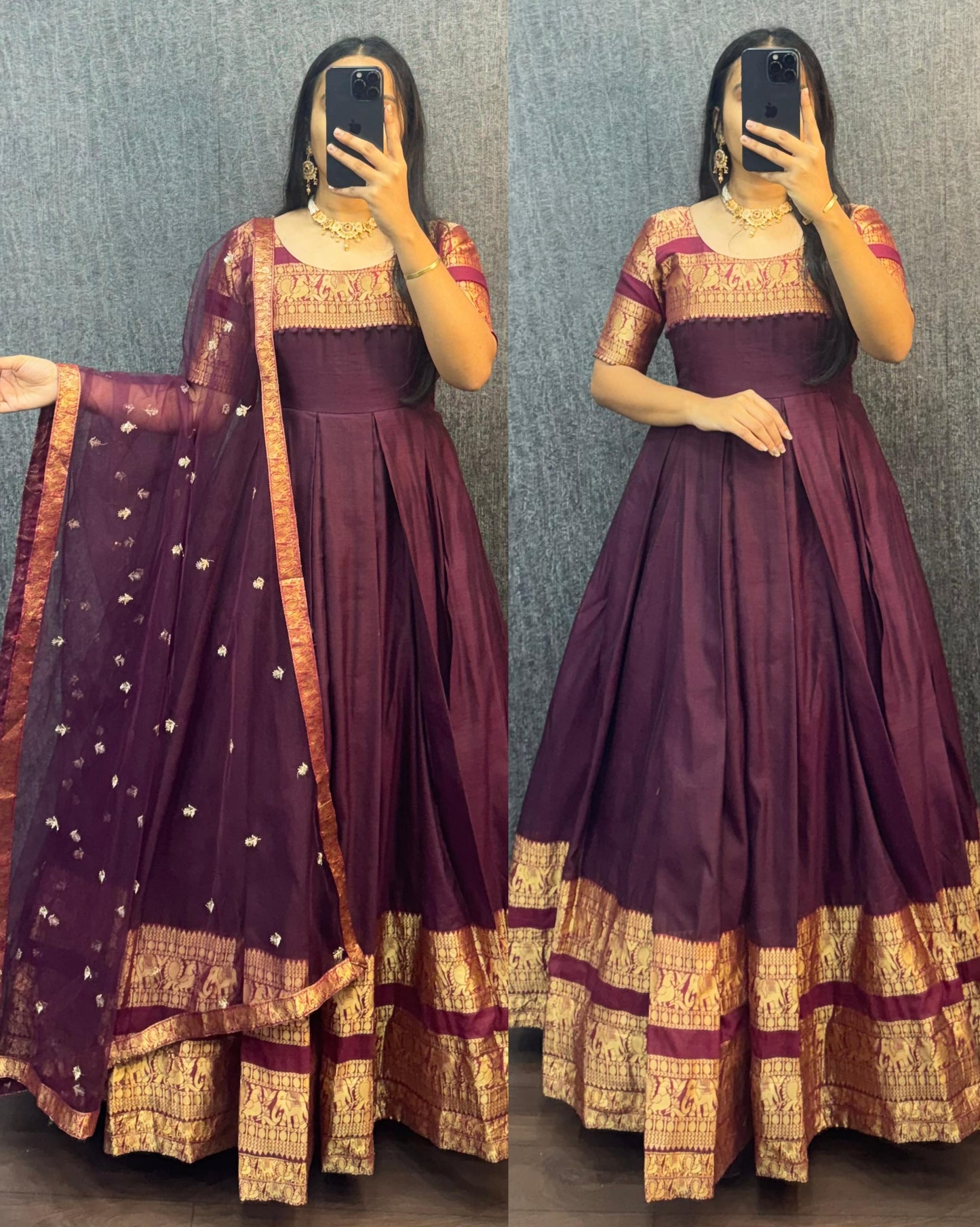 Narayana Silk Butterfly Desginer Classic Gowns