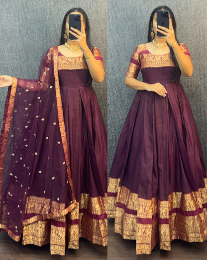 Narayana Silk Butterfly Desginer Classic Gowns