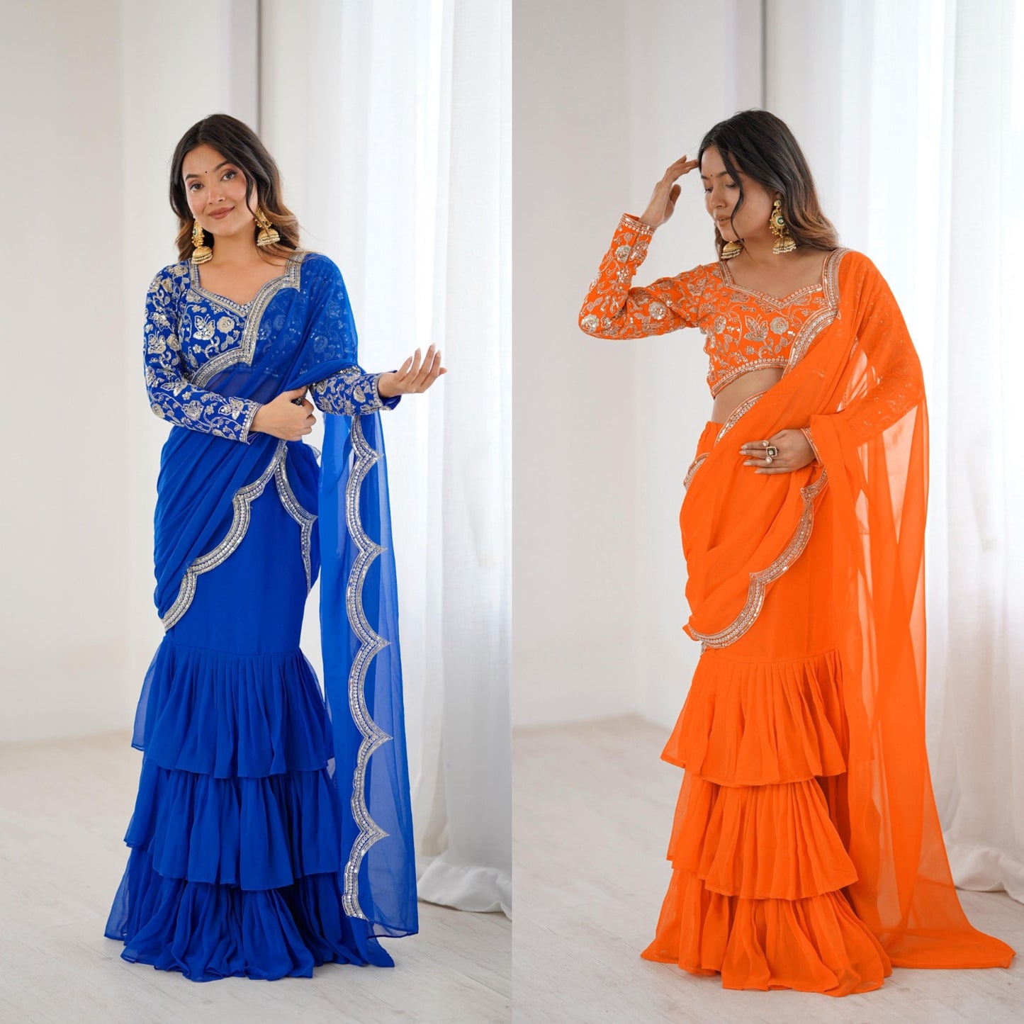 Perfect for parties, festive wear trendy  saree & classy evening events