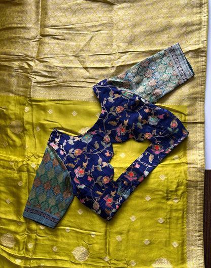 Banarasi Pattu luxe saree with stitched Blouse