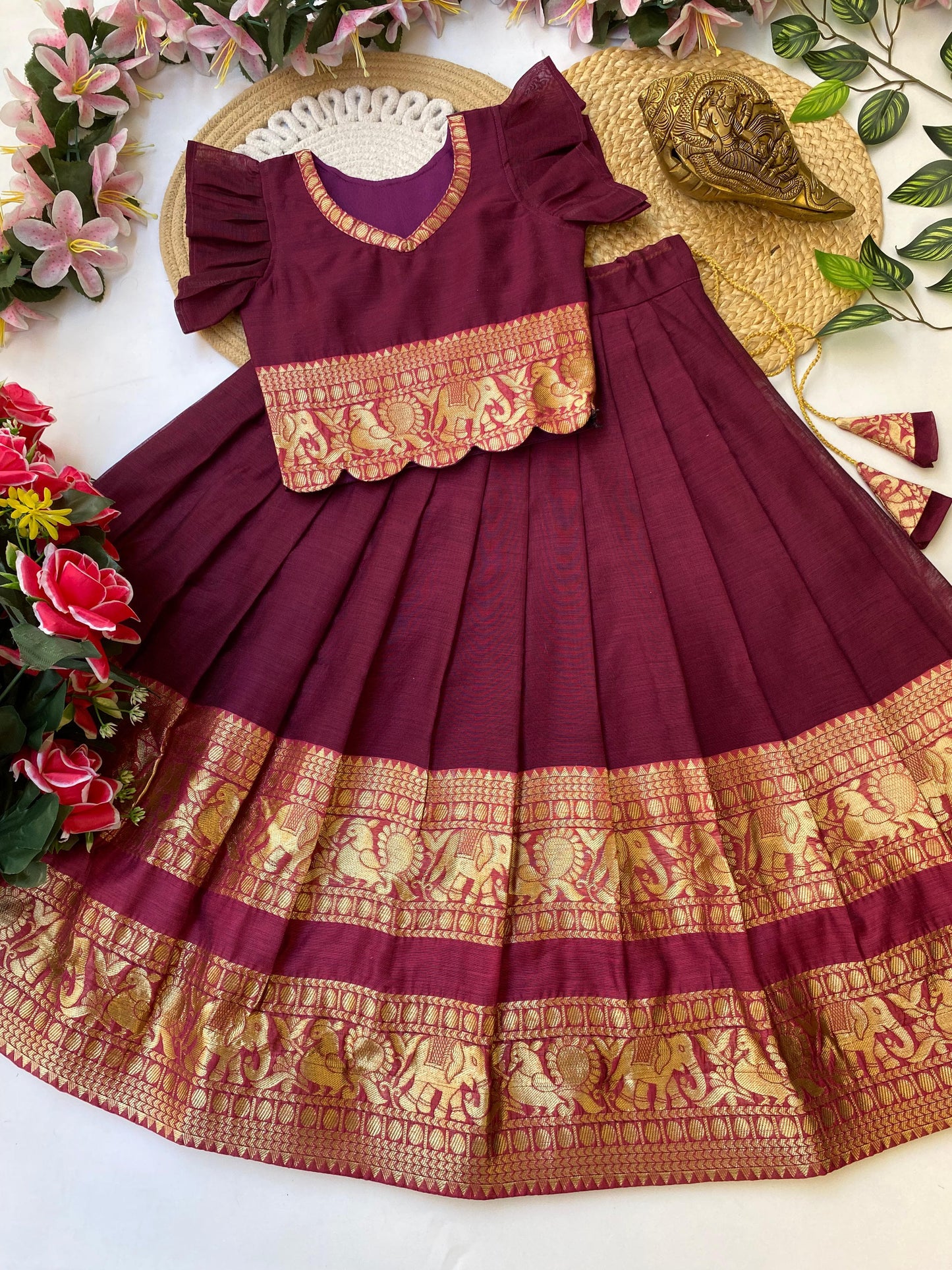 Kids festival wear special cute Narayanapet sets