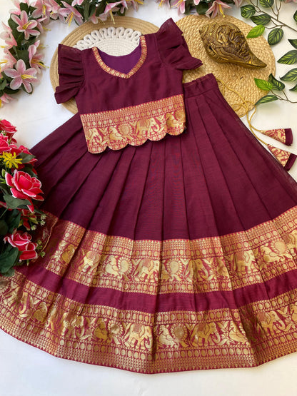 Kids festival wear special cute Narayanapet sets